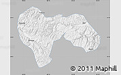Gray Map of Min Xian, single color outside