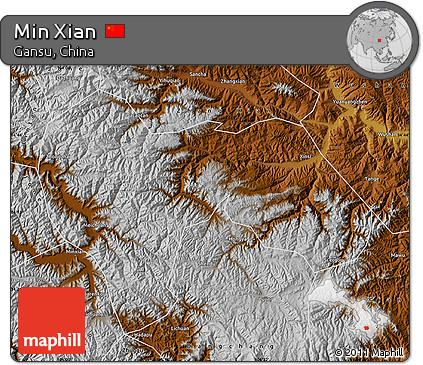 Physical Map of Min Xian