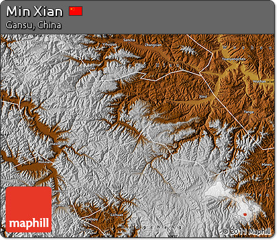 Physical Map of Min Xian