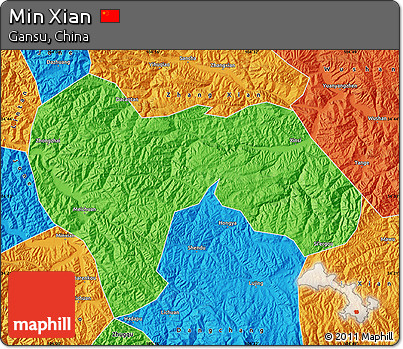 Political Map of Min Xian