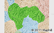 Political Map of Min Xian, lighten