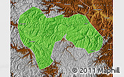 Political Map of Min Xian, physical outside