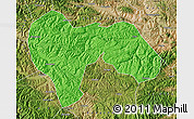 Political Map of Min Xian, satellite outside