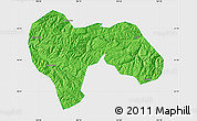 Political Map of Min Xian, single color outside