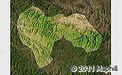 Satellite Map of Min Xian, darken