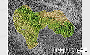 Satellite Map of Min Xian, desaturated