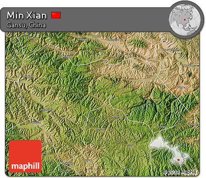 Satellite Map of Min Xian