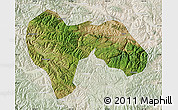 Satellite Map of Min Xian, lighten