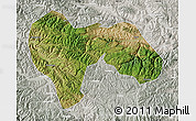 Satellite Map of Min Xian, lighten, semi-desaturated