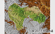 Satellite Map of Min Xian, physical outside