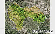 Satellite Map of Min Xian, semi-desaturated
