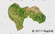 Satellite Map of Min Xian, single color outside
