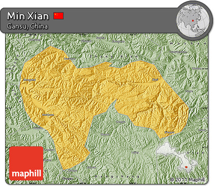 Savanna Style Map of Min Xian