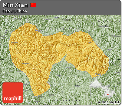Savanna Style Map of Min Xian