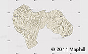Shaded Relief Map of Min Xian, cropped outside