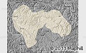 Shaded Relief Map of Min Xian, darken, desaturated