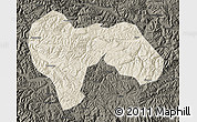 Shaded Relief Map of Min Xian, darken