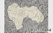 Shaded Relief Map of Min Xian, darken, semi-desaturated
