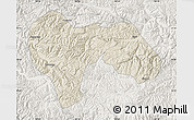Shaded Relief Map of Min Xian, lighten