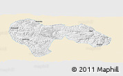 Classic Style Panoramic Map of Min Xian, single color outside