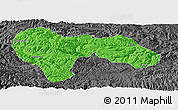 Political Panoramic Map of Min Xian, darken, desaturated