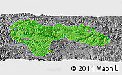 Political Panoramic Map of Min Xian, desaturated