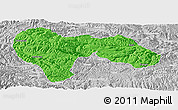 Political Panoramic Map of Min Xian, lighten, desaturated