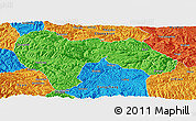 Political Panoramic Map of Min Xian