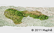 Satellite Panoramic Map of Min Xian, lighten