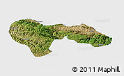 Satellite Panoramic Map of Min Xian, single color outside