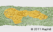 Savanna Style Panoramic Map of Min Xian