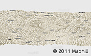 Shaded Relief Panoramic Map of Min Xian
