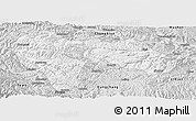 Silver Style Panoramic Map of Min Xian