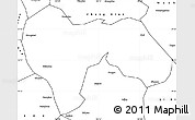 Blank Simple Map of Min Xian