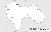 Classic Style Simple Map of Min Xian, cropped outside