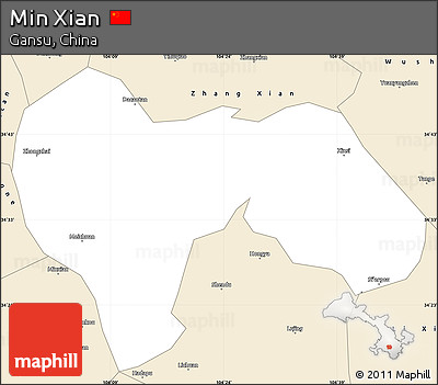 Classic Style Simple Map of Min Xian