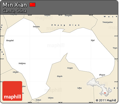 Classic Style Simple Map of Min Xian