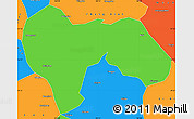 Political Simple Map of Min Xian