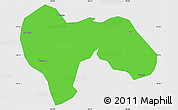 Political Simple Map of Min Xian, single color outside