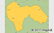 Savanna Style Simple Map of Min Xian, cropped outside