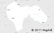 Silver Style Simple Map of Min Xian, single color outside