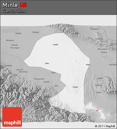 Gray 3D Map of Minle