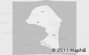 Gray 3D Map of Minle, single color outside