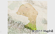 Satellite 3D Map of Minle, lighten