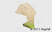 Satellite 3D Map of Minle, single color outside