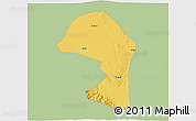 Savanna Style 3D Map of Minle, single color outside