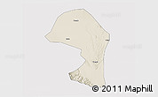 Shaded Relief 3D Map of Minle, cropped outside