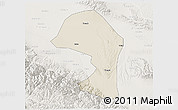 Shaded Relief 3D Map of Minle, lighten