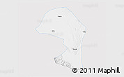 Silver Style 3D Map of Minle, single color outside