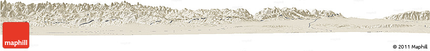 Shaded Relief Horizon Map of Minle
